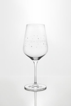 Preview: Räder Design Weinglas „Ich seh Sterne“ – Edles Wein-Glas mit Gold-Brillantdruck