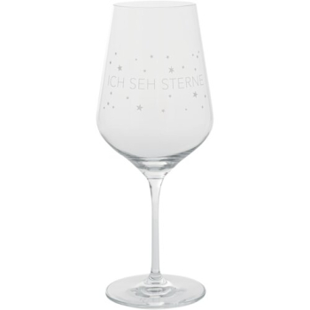 Preview: Räder Design Weinglas „Ich seh Sterne“ – Edles Wein-Glas mit Gold-Brillantdruck