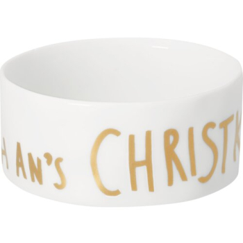 Räder Design Winterlight "Ich glaub' noch ans Christkind" – Porcelain Tealight Holder with Gold Print