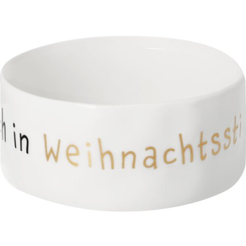 Preview: Räder Design Winterlicht „Ab jetzt bin ich in Weihnachtsstimmung“ – Porzellan-Windlicht mit Gold-Brillantdruck
