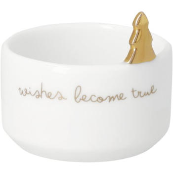 Räder Design Lichtlein „Wishes become true“ – Mini-Porzellan-Licht mit Gold-Brillantdruck