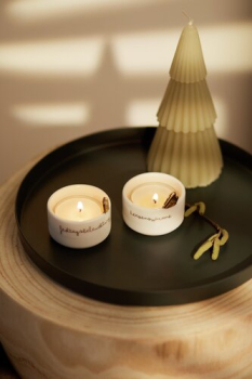 Räder Design Lichtlein „Festtagsbeleuchtung“ – Mini-Porzellan-Licht mit Gold-Brillantdruck