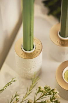 Räder Design Candle Holder "Winterwunder" – Porcelain Taper Candle Holder with Gold Print