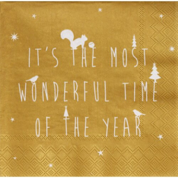 Räder Design Lunch Napkins "It's the most wonderful time of the year" 33x33 cm – 20 Paper Napkins