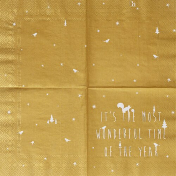 Räder Design Lunch Napkins "It's the most wonderful time of the year" 33x33 cm – 20 Paper Napkins