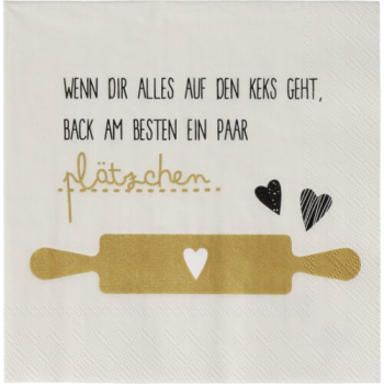 Räder Design Cocktailservietten „Wenn dir alles auf den Keks geht“ 25x25 cm