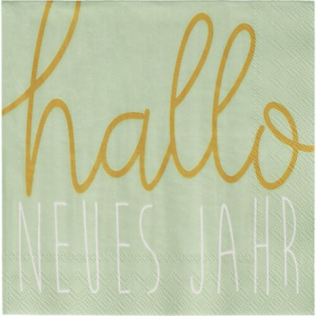 äder Design Cocktailservietten „Hallo neues Jahr“ 25x25 cm