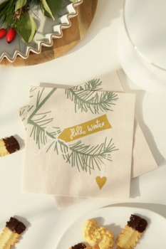 Preview: Räder Design Lunchservietten „Hello Winter“ 33x33 cm