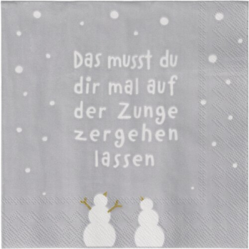 Räder Design Cocktailservietten „Auf der Zunge zergehen lassen“ 25x25 cm
