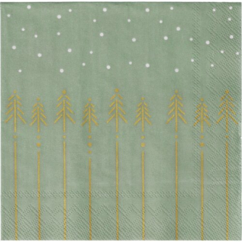 Räder Design Cocktailservietten „Tannen und Schnee“ 25x25 cm