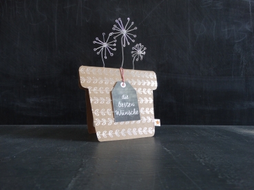 Card Flower Pot "Best Wishes"