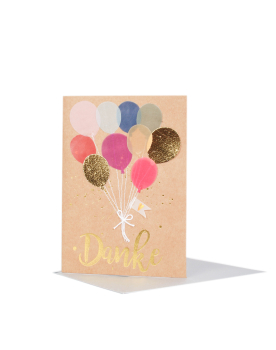 COLORFUL BALLOON CARD. Thank you