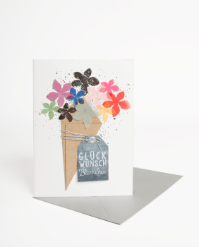 Bouquet card. Congratulations