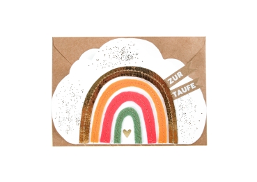 Rainbow card. To the baptism