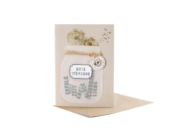 Wish glass card "Best Wishes" from good old friends