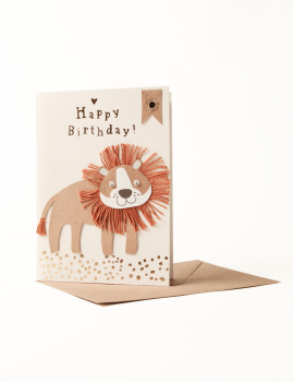 Happy Birthday Card. Lion