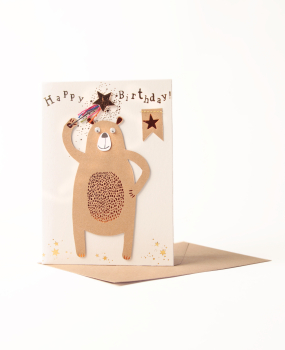 Kinder Karte. Bär. Happy Birthday
