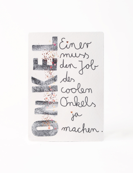 Family Postkarte "Onkel"