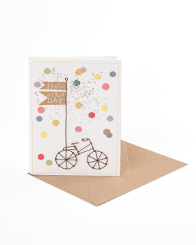 Fahrradkarte. Happy Birthday