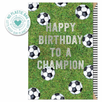 Happy Birthday Karte "Champion" Fußball