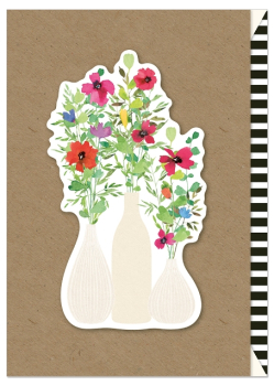 Karte "Blumenvasen" 3D