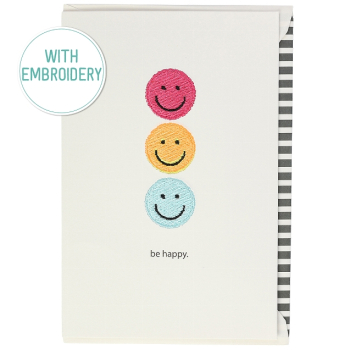 Karte zum Geburtstag "Happy Faces"