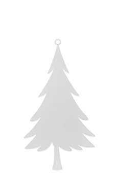 Hänger „Baum“ – Stilvolle Weihnachtsdeko in weiß