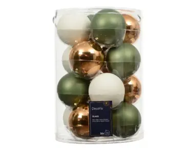 Christbaumkugel, Weihnachtskugel Set weiß, grün, gold