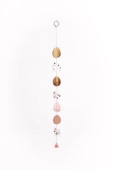 Eierkette aus Papier gold