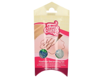Fine piping nozzles and piping bags set