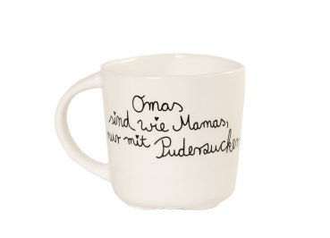 Preview: Porzellantasse mit Spruch & Herzboden – Edle Tasse für Oma