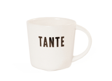 Porzellantasse mit Spruch & Herzboden – Edle Tasse für die Tante