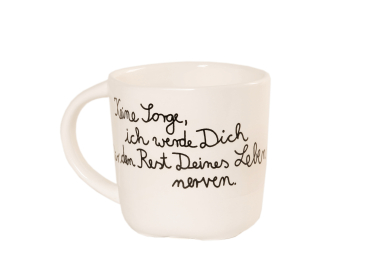 Preview: Porzellantasse mit Spruch & Herzboden – Edle Tasse für den Bruder