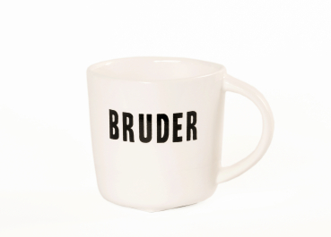 Porzellantasse mit Spruch & Herzboden – Edle Tasse für den Bruder