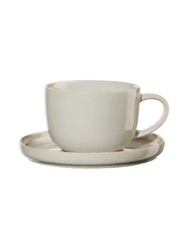 ASA Selection Tea Cup with Saucer Coppa – Color: Tofu (Light Beige)