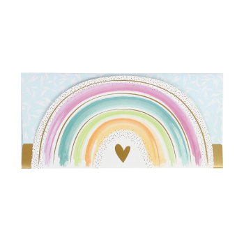 Gutscheinkuvert, Geschenkumschlag Regenbogen