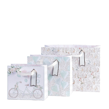 Geschenktasche "Botanik Herzen" in 3 Größen Hochzeit