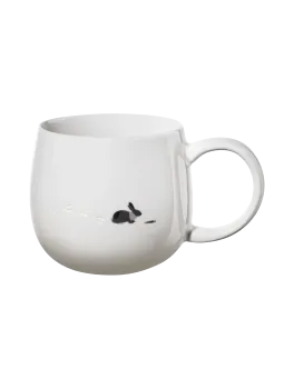 ASA Selection Mug with Handle Coppa Rabbit – Charmingly Illustrated Porcelain Rabbit Mug (0.4 l)