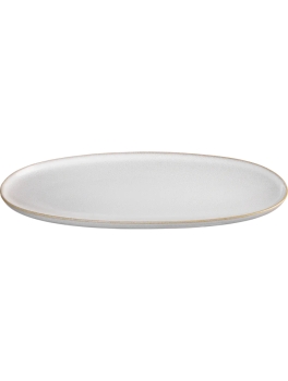 Oval serving platter, sand, small