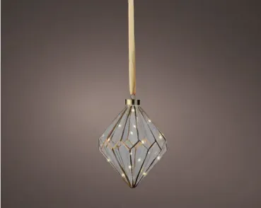LED Diamant 16cm Gold