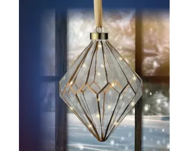 LED Diamant 16cm Gold
