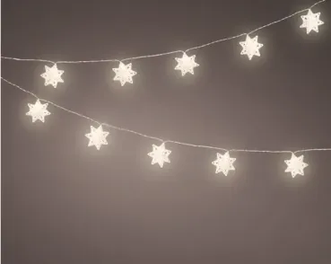 LED Lichterkette Papiersterne