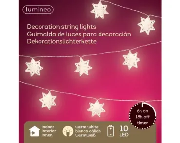 LED Lichterkette Papiersterne