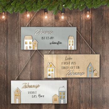 LED Schild "Zuhause"