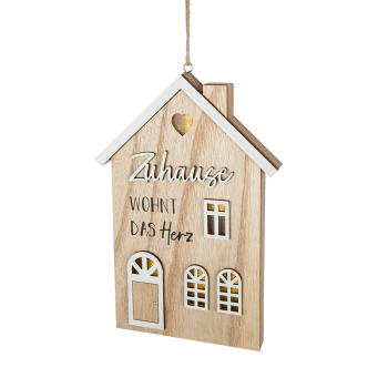 Preview: LED Schild "Zuhause" in Hausform