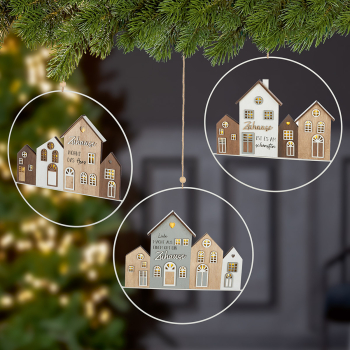 Anhänger "Zuhause" Häuserreihe
