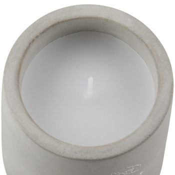 Preview: Kerze im Zementtopf – Florales Design