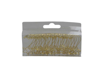 Preview: Christbaumkugel Haken, Sterne, gold