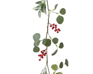 Girlande Eukalyptus, rote Beeren