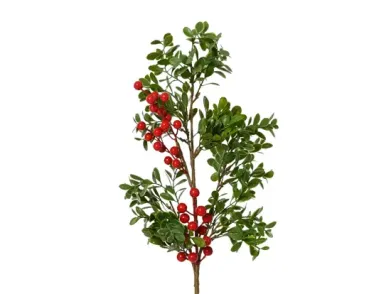 Dekozweig Bux mit roten Beeren